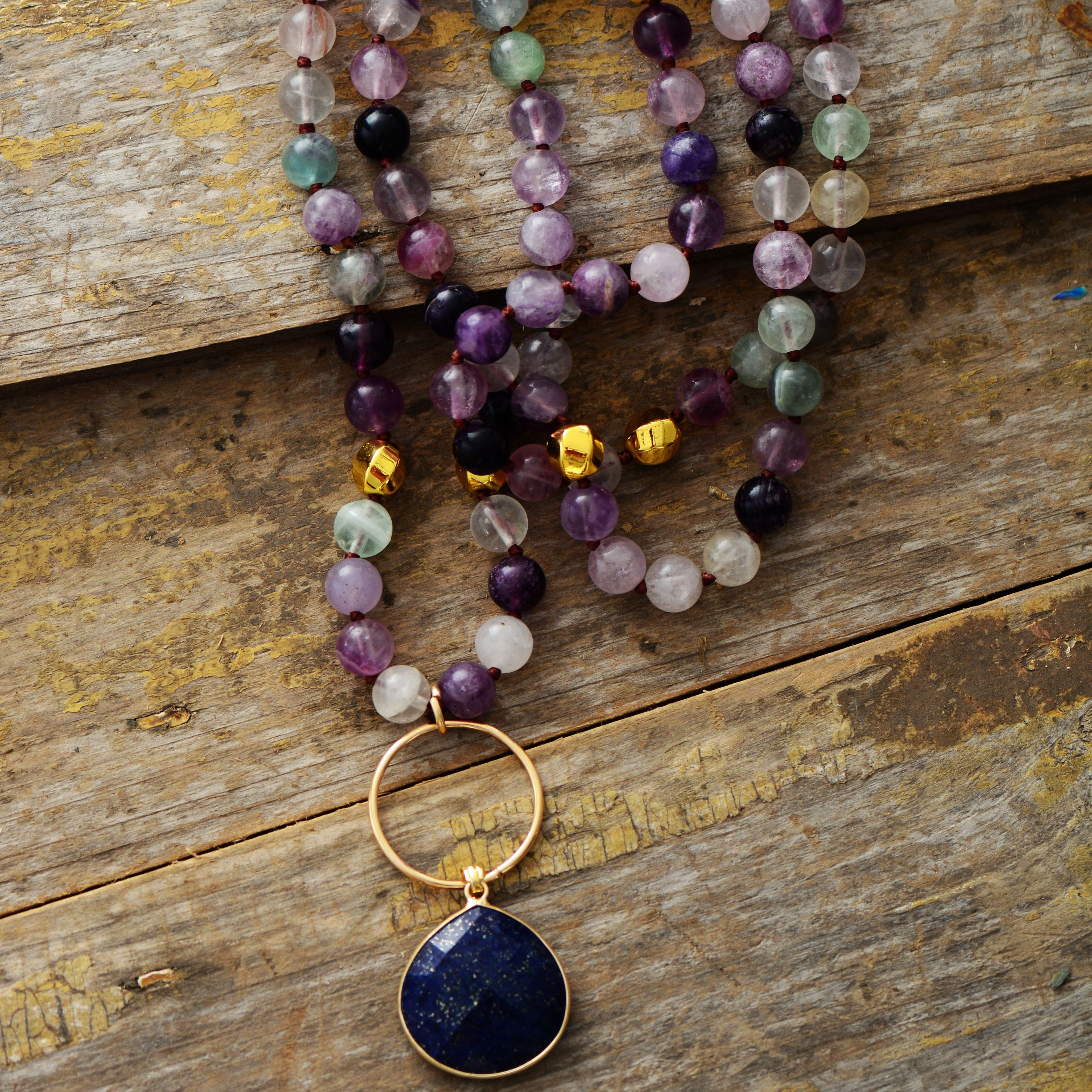 Collier en Lapis-Lazuli et Fluorite Ma boutique