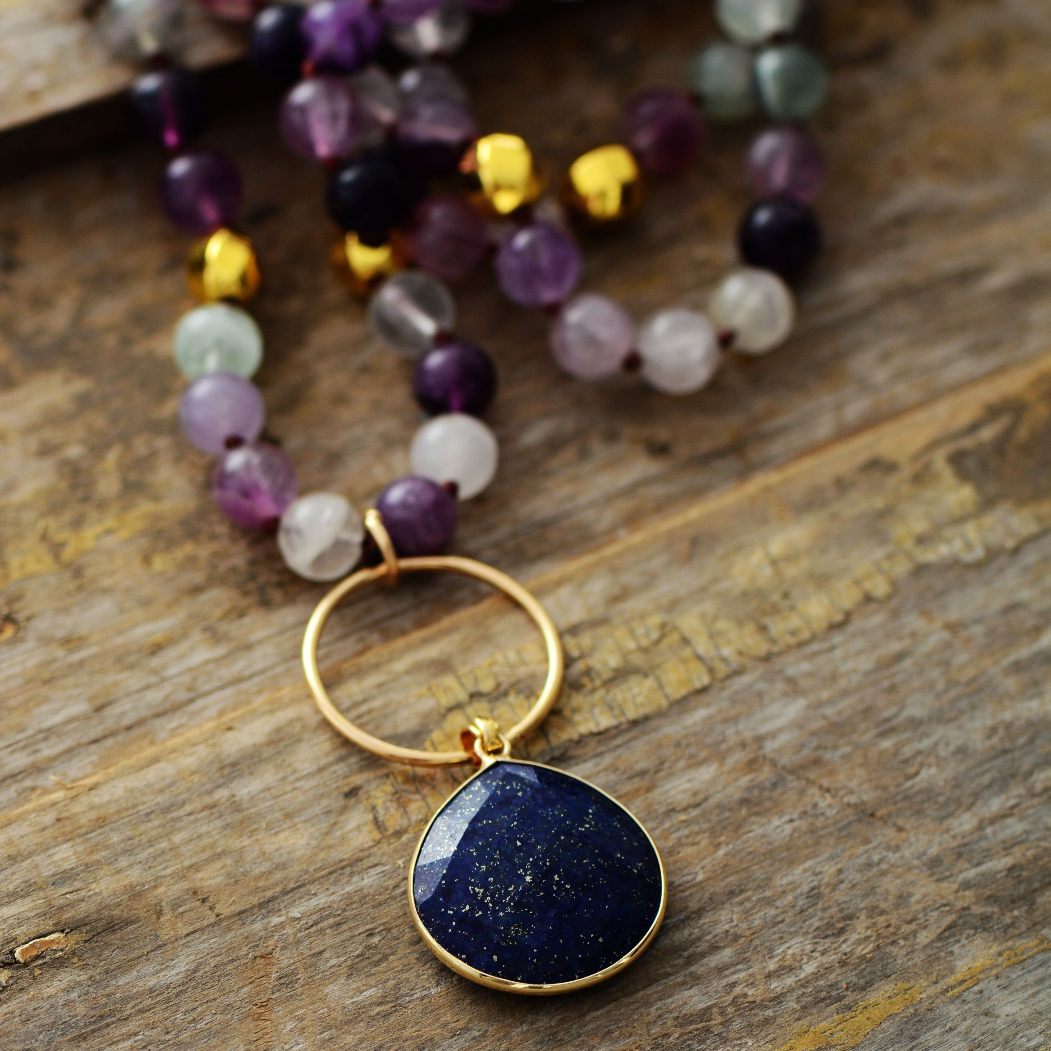 Collier en Lapis-Lazuli et Fluorite Ma boutique