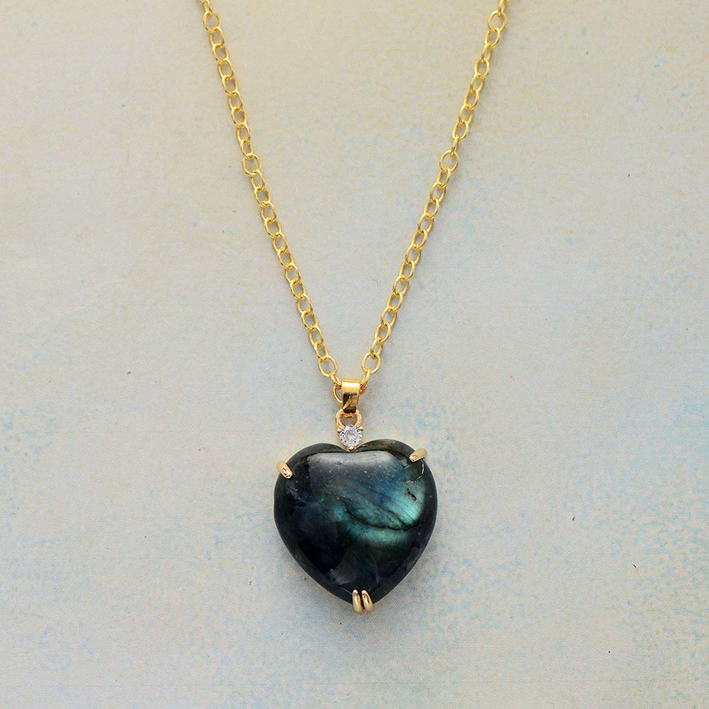 Collier "Cœur" en Labradorite Ma boutique