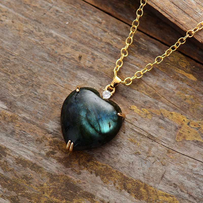 Collier "Cœur" en Labradorite Ma boutique