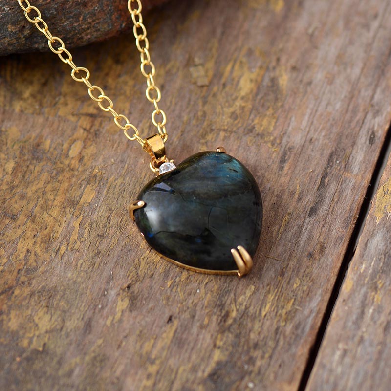 Collier "Cœur" en Labradorite Ma boutique