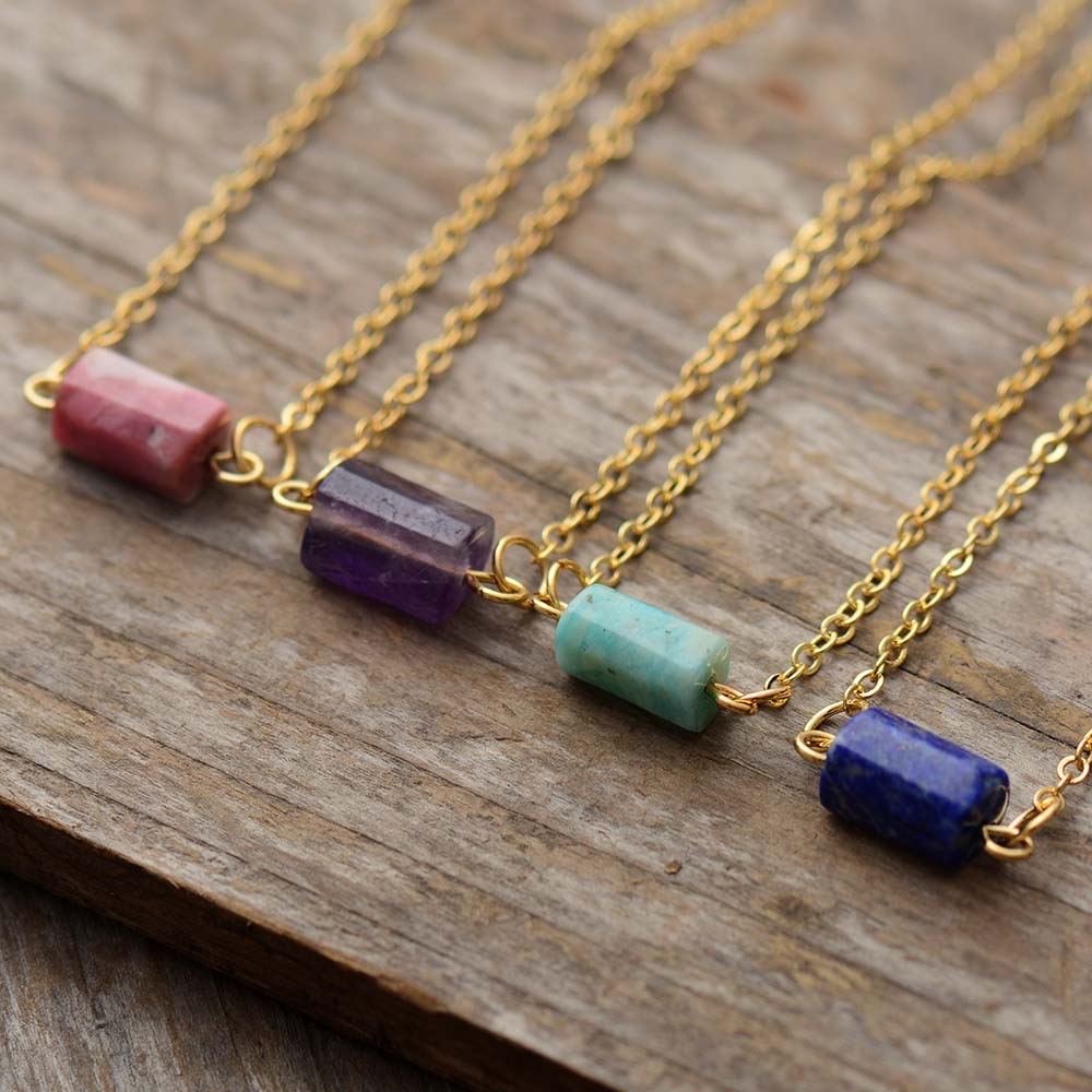 Collier en Améthyste / Rhodonite / Lapis-lazuli / Amazonite Ma boutique