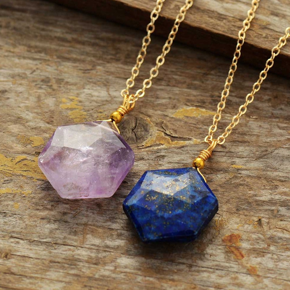 Collier en Améthyste / Lapis-lazuli Ma boutique