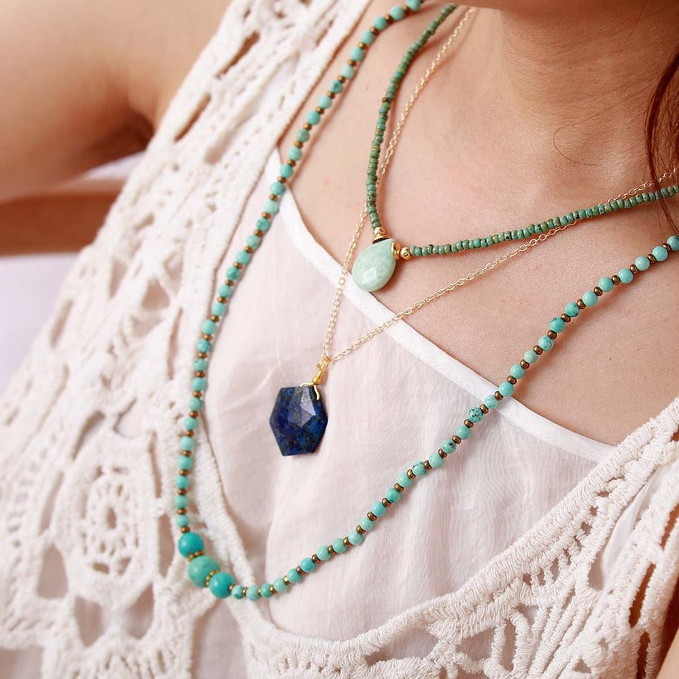 Collier en Améthyste / Lapis-lazuli Ma boutique