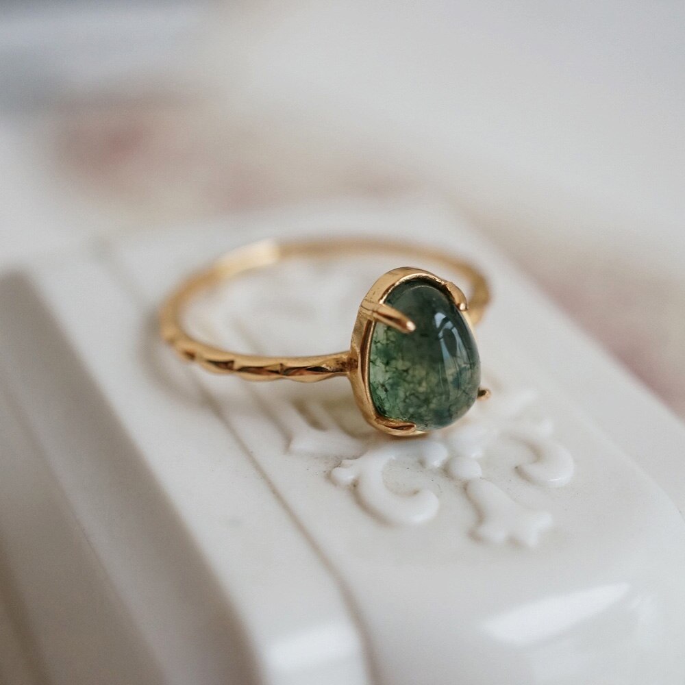 Bague en Agate mousse Ma boutique