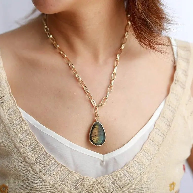 Collier en Labradorite / Lapis-lazuli Ma boutique