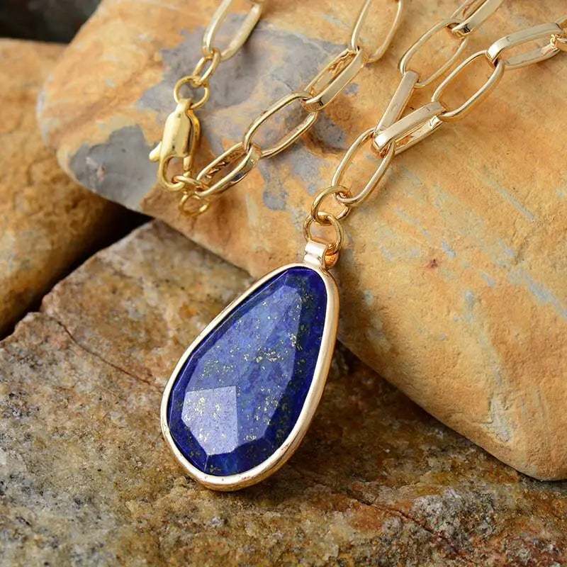 Collier en Labradorite / Lapis-lazuli Ma boutique