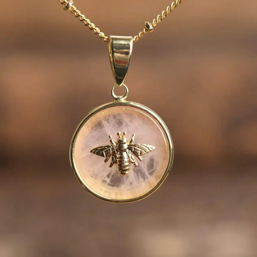 Collier "Abeille" en pierres naturelles Ma boutique