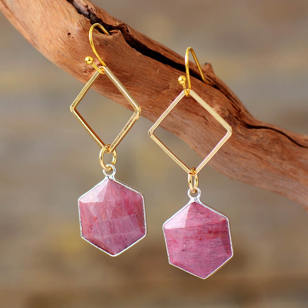 Boucles d'oreilles en Rhodonite Ma boutique