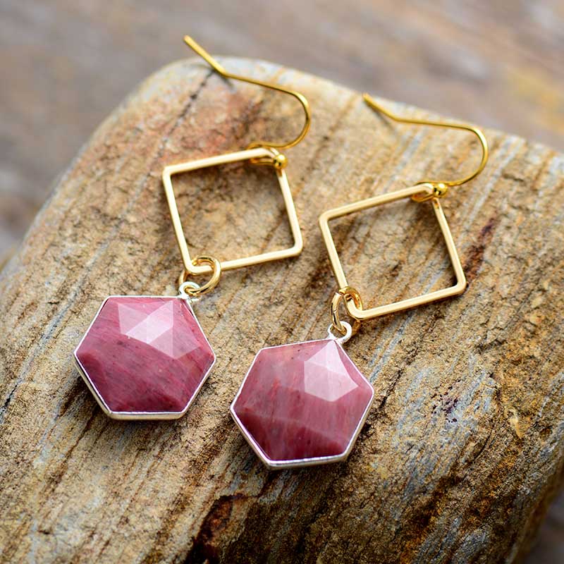 Boucles d'oreilles en Rhodonite Ma boutique