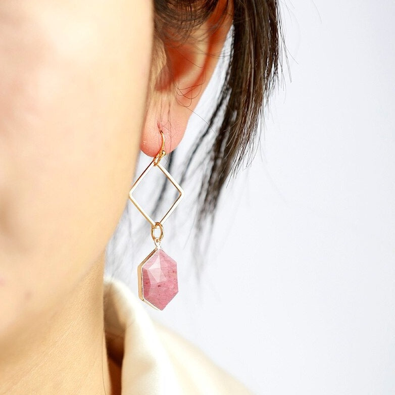 Boucles d'oreilles en Rhodonite Ma boutique