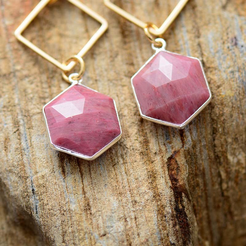 Boucles d'oreilles en Rhodonite Ma boutique