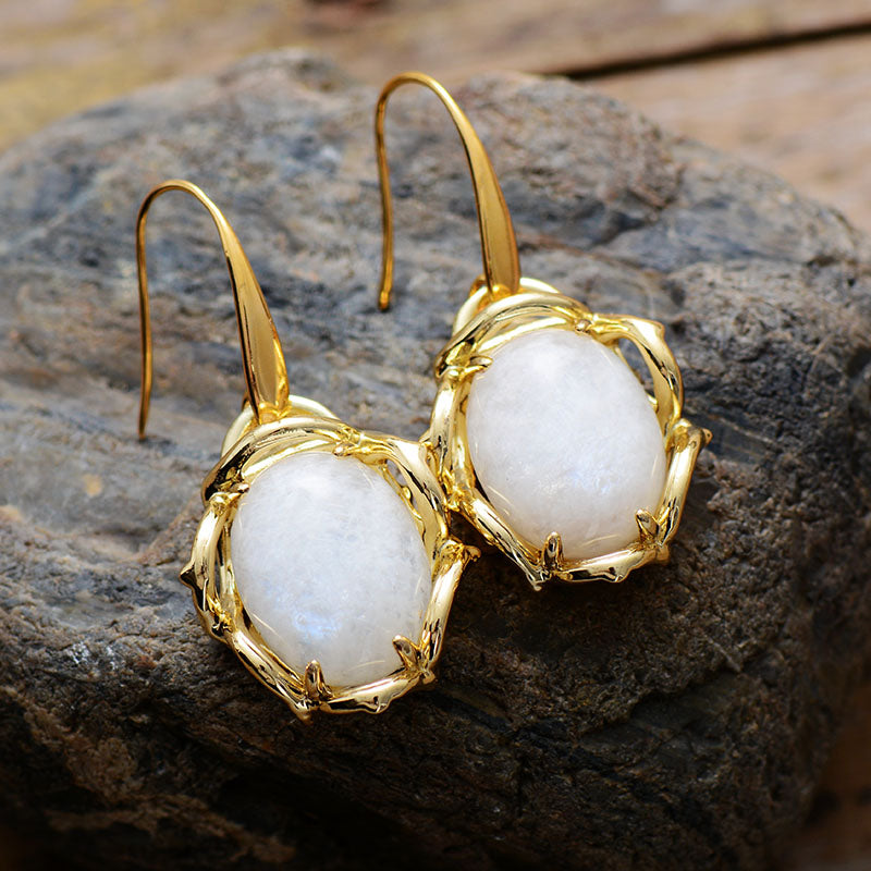 Boucles d'oreilles en Pierre de lune Ma boutique