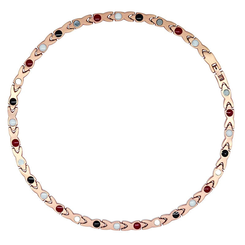 Collier Bio-magnétique 4 en 1 couleur or rose Ma boutique