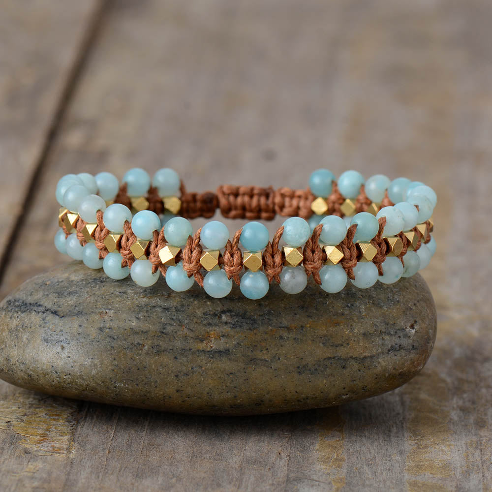 Bracelet wrap "Existence" en Amazonite Ma boutique