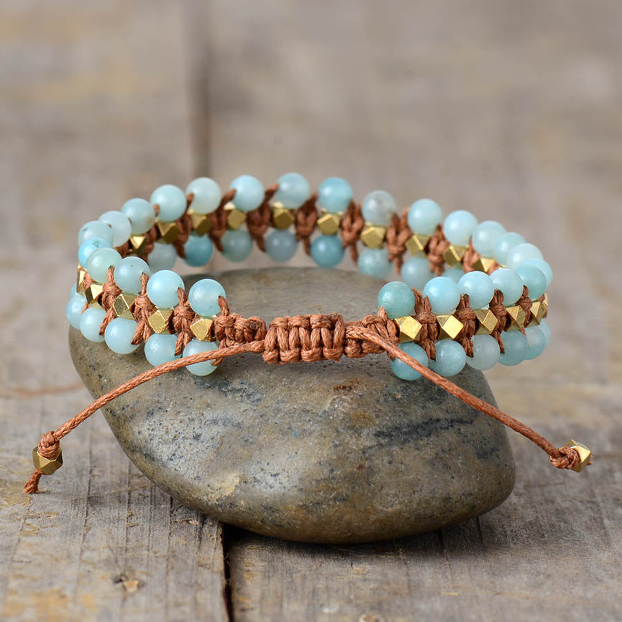 Bracelet wrap "Existence" en Amazonite Ma boutique