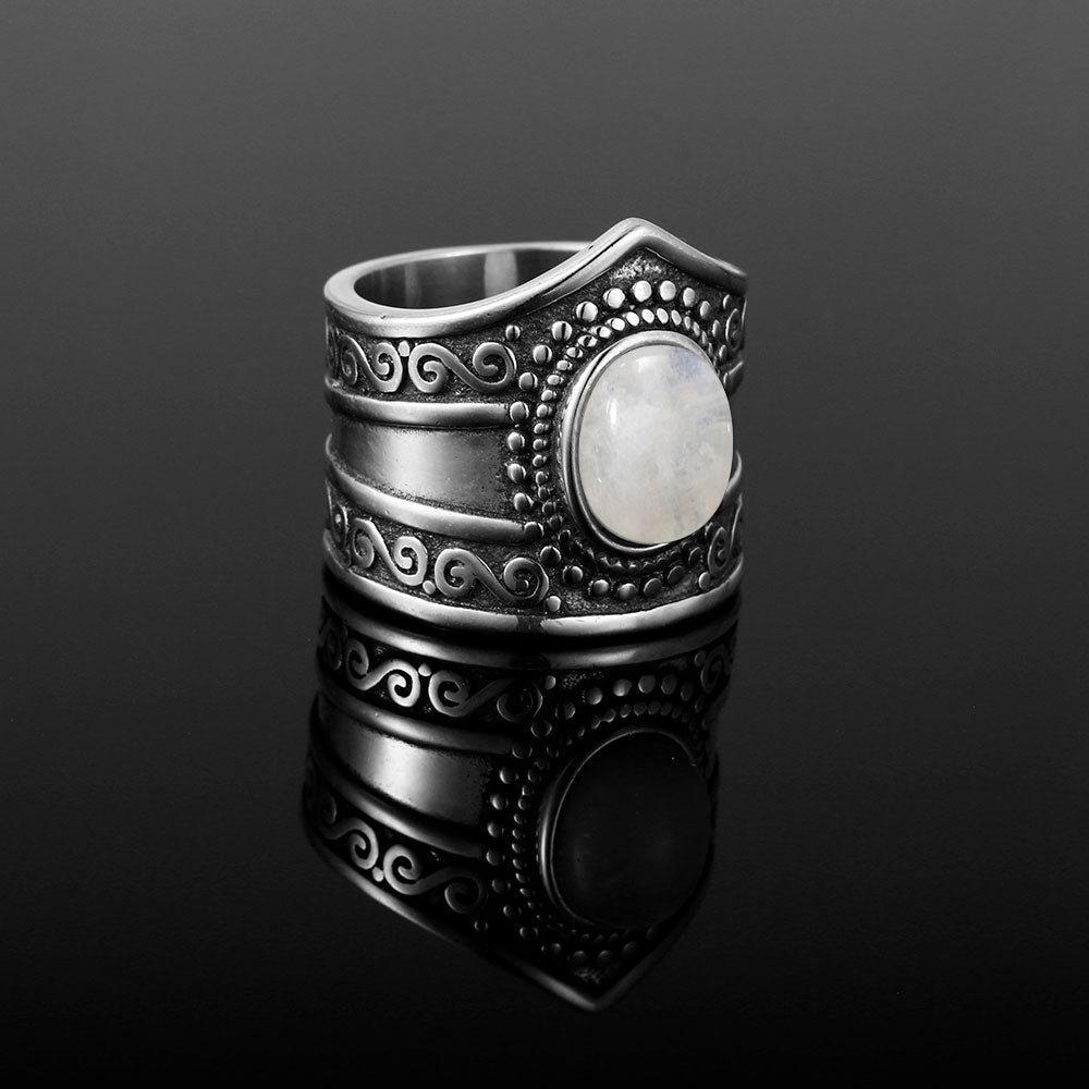 Bague en Pierre de Lune de 7x9mm Bijoux d'âmes