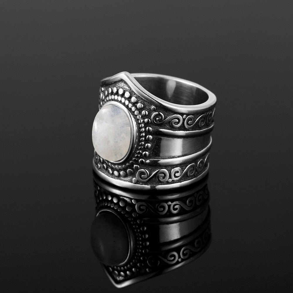 Bague en Pierre de Lune de 7x9mm Bijoux d'âmes