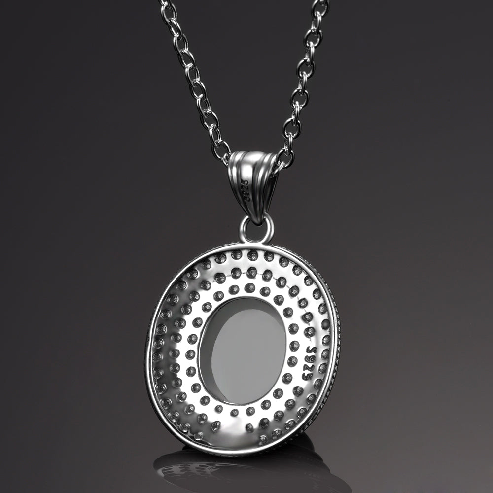 Collier de Féminité en Pierre de Lune 10 x 12 mm Bijoux d'âmes