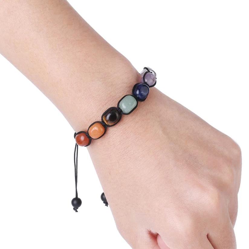 Bracelet à lacets des 7 Chakras Ma boutique