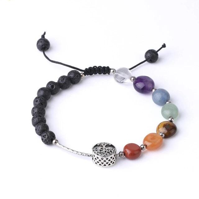 Bracelet d'Harmonie en pierre de lave 7 Chakras Ma boutique