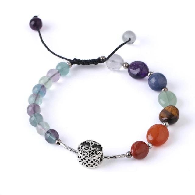 Bracelet en Fluorite et 7 Chakras Ma boutique