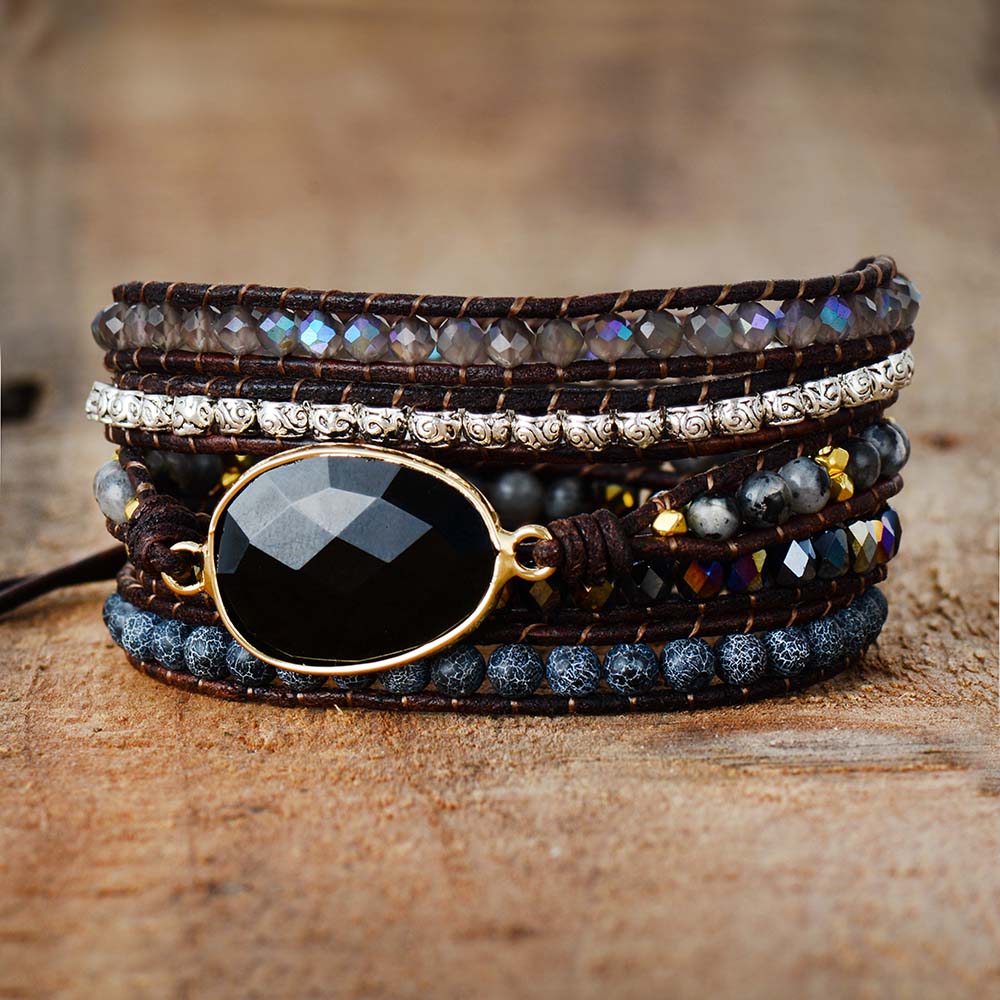 Bracelet wrap en Onyx Ma boutique